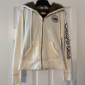 Hollister Fur Hoodie Vintage